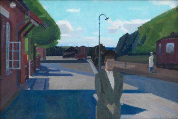 Piger der venter på toget